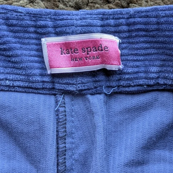 Kate Spade Pants Women's Size 4 Blue Corduroy Modern Cord Flare Wide Leg - Picture 5 of 7